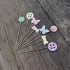 100Pcs/Box Dressmaking Pins Embroidery Patchwork Mixed Color Sewing Needle Tool