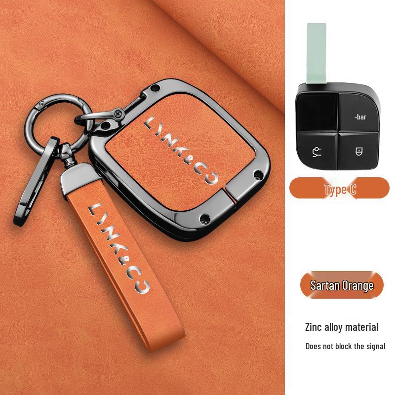 Lynk & Co 03 Schlüsselhülle für Advanced Hatchback mit Herren-Emp-Tasche, Schale und Schnalle