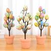 Simulated Easter Egg Bonsai Foam Egg Tree Flowerpot Creative Eggs Tree Branch  Party Decoration