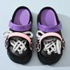 Cute Trend Earphones Hole Shoes Women's Slippers Summer Toe Shoes Personalized Wear Girls Beach Shoes Cool Slippers