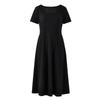Women's Short Sleeve Square Neck A-line Mid-length Dress