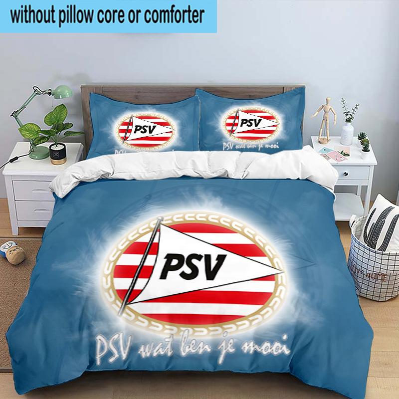 Psv Sports Emblem 3PCS Bedding set,Ideal for1pc Duvet Cover And 2pcs Pillowcases Perfect for Christmas gift,Ideal for Bedroom, Dormitory