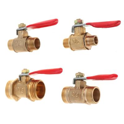Brass Ball Valve 1/8" 1/4" 3/8" 1/2" Male To Male Bsp Thread with Handle