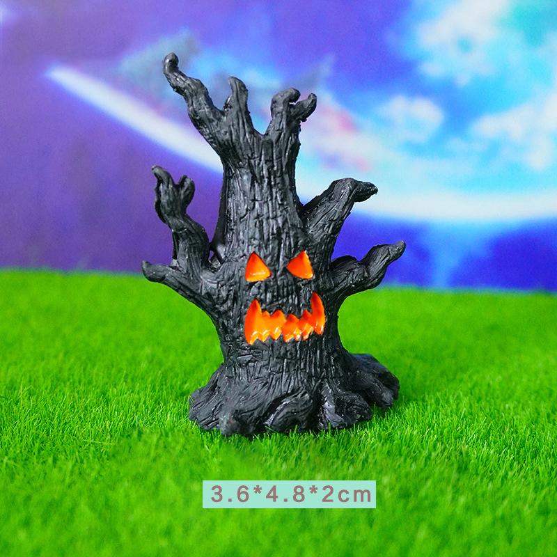 Gruseliger Baum, gruseliger Horror-Baum, Gesicht, Rinde, Dämonenfigur, Tischdekoration, für drinnen und draußen, Halloween-Dekoration für Partys, Spuk