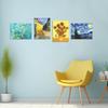 Fokenzary Van Gogh Diamond Painting Kit for DIY 5D Diamond Art Kit for Starry Night Sunflower Craft for Living Kids 4 Piece Wall Art Adults,