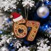 For Christmas 67 Acrylic Ornament Funny Six Seven Holiday Ornament Teen Grandkid Present