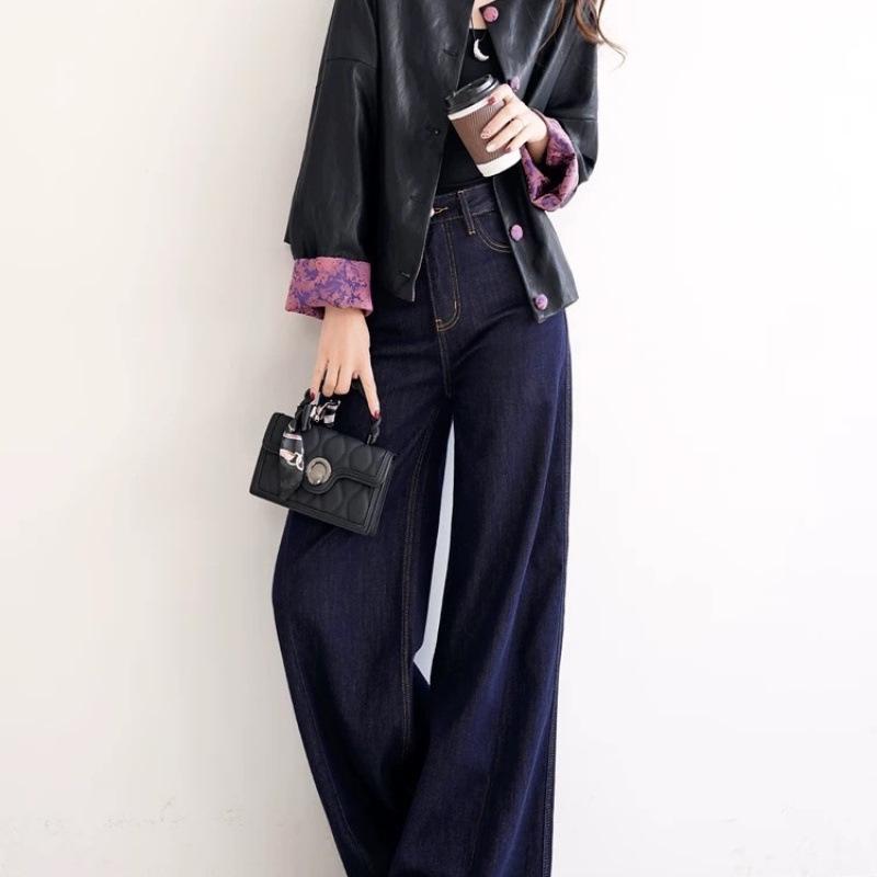 Women's 2025 Retro Chinese Jacquard Stitch Leather Jacket - Elegant PU Leather Casual Top