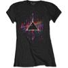 Pink Floyd Dark Side of The Moon Pink Splatter Junior Top Black