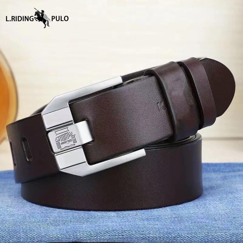 Men's Belt Pin Buckle Genuine Leather Business Leather Youth Belt Daily Buckle Men's Belt Casual Belt