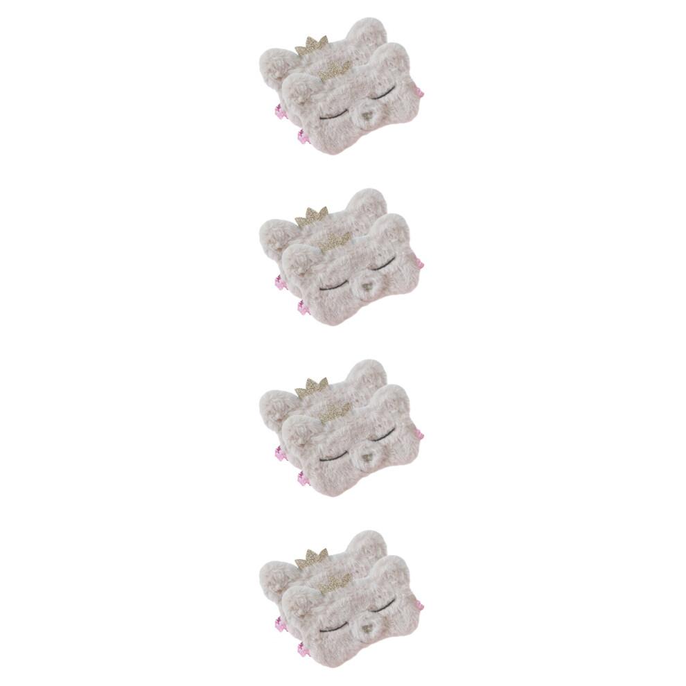 8pcs Fluffy Sleep Mask For Children Girls Colorful Eye Mask