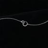 Silver Color Round Double Circle Gold Color Zircon Circle Choker Jewelry Necklaces Clavicle Chains
