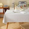 Tablecloth, Waterproof, Oil-Proof, Scald-Resistant, Washable, Heat-Resistant, PVC Table Mat, Light Coffee Square Patter