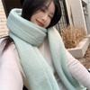 Korean Style Cashmere Solid Colors Women Scarf Winter Shawl and Wrap Bandana Pashmina Tassel Female Foulard Thick Blanket