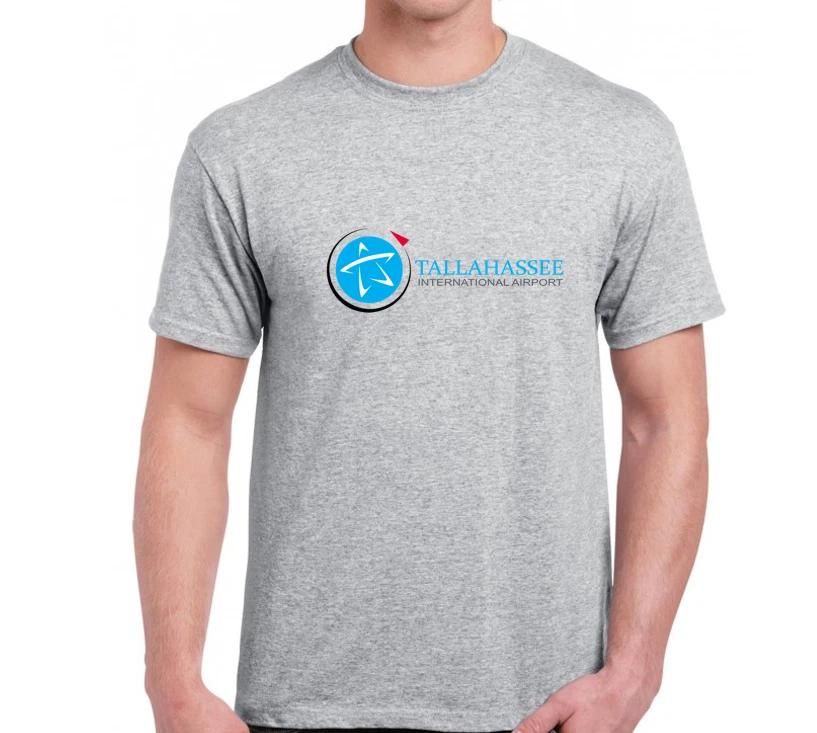 Tallahassee International Airport Tee Shirt Florida Air travel Gray T-Shirt L