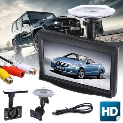 5 Inch Hd Screen Monitor For Car Rearview Reverse Backup Parking Camera Cam