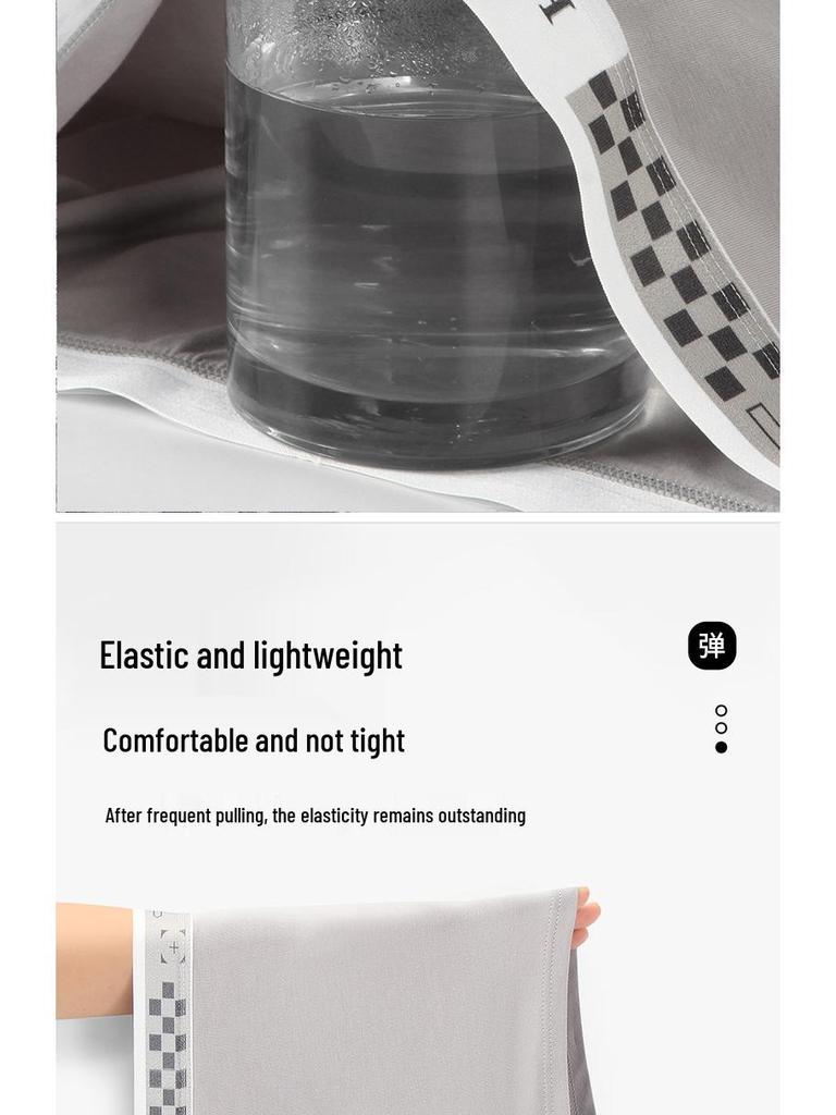 Men's Pure Cotton Summer Boxer Briefs - Thin Style, Widened Waistband, Comfortable, Breathable, Antibacterial, Class A.