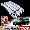 For Toyota Noah Voxy Esoure Nav1 2003 - 2013 Chrome Handle Cover Trim Set 2005 2008 2011 2012 Accessories Sticker Car Styling
