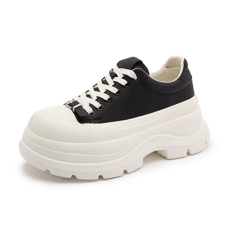 High-value board shoes spring new small muffin thick bottom breathable casual