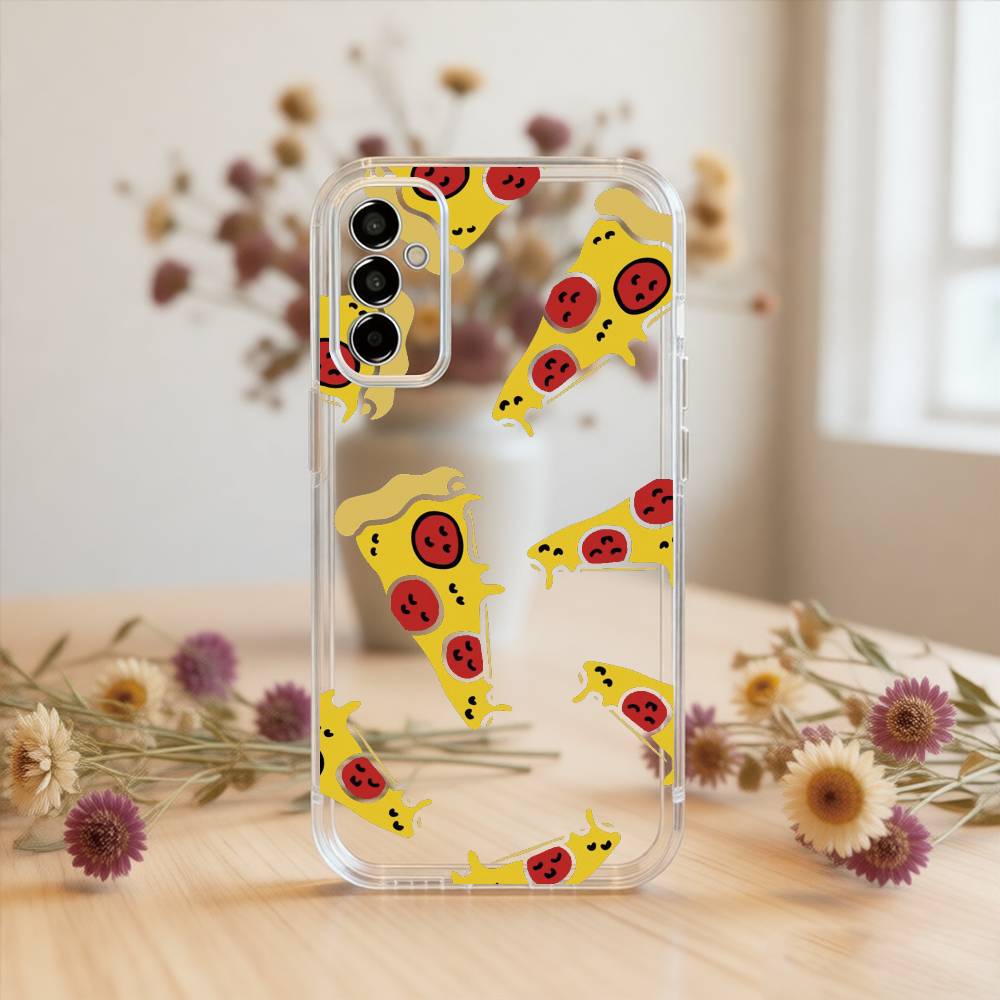 

Pizza Phone Case Transparent Silicone Soft For SamsungA10,12,20,21S,30,31,40,50,51,52,70,71 Samsung a70