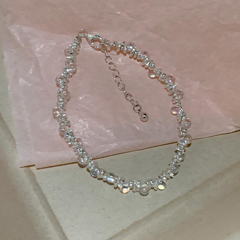 Dream beads, small light bulbs, broken silver bracelets, women's light luxury niche design, high-end elegant and versatile bracelets, jewelry.