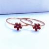 585 Russian Purple Gold Fairy Flower Ring Rose Gold Plated Simple Exquisite Fashion Live Ring