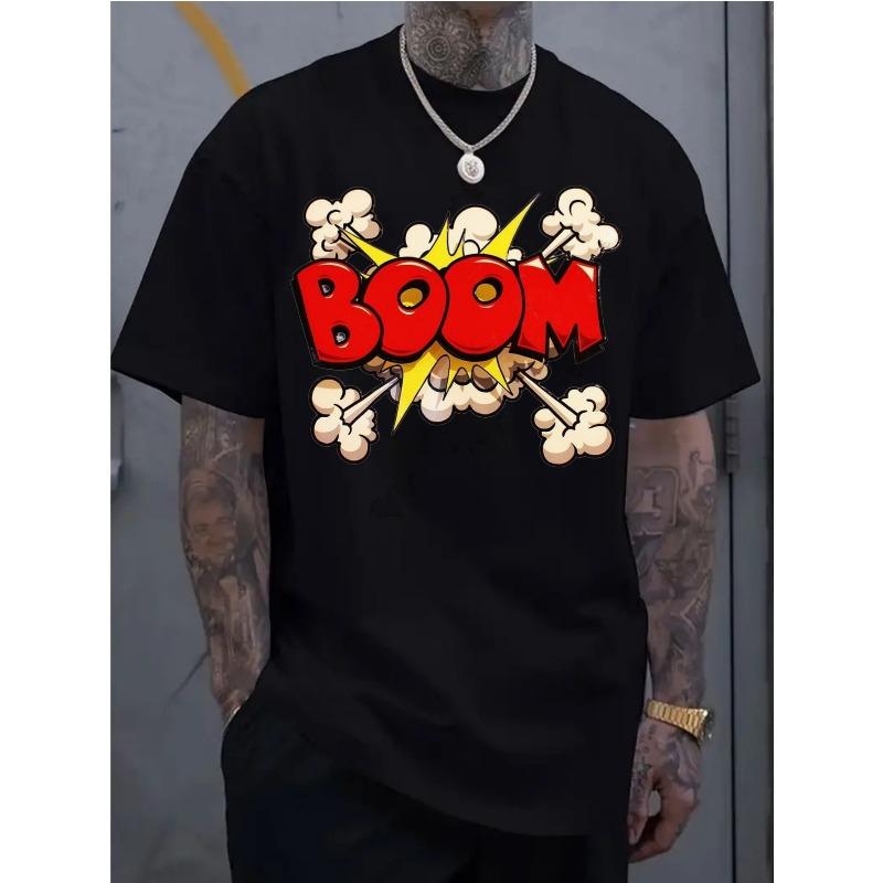 

European Size Men s Trendy Crew Neck T-shirt, Versatile Short-sleeved, Suitable for Travel/ Summer/ Beach, Fitness/ Running/ Training, Export Style 4XL