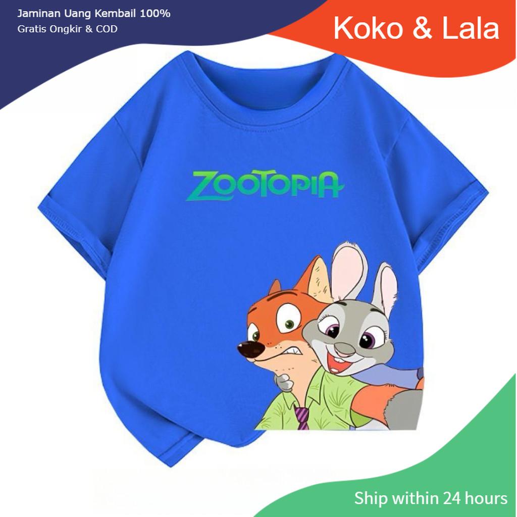 Crazy Zootopia Style Children's T-shirt Fashionable and Casual Versatile Short Sleeved Shirt