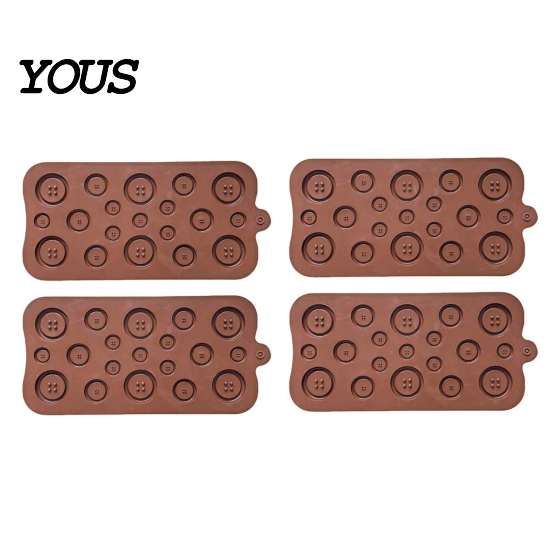 Kitchen Gadgets for Baking Silicone Button Chocolate Mold, Non-Stick Candy Making Tray with 3 Sizes, Easy Release Molds Heat Resistant