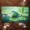 Kawaii Frog Mouse Pad Card Playmat Stitched With Magic Zones Game Mats Tabletop For MtgTcg Card Battle Commander Deck Desk Mat
