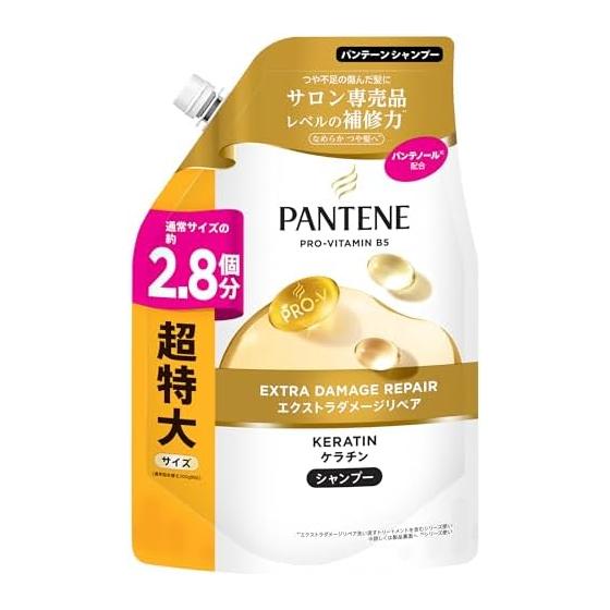 Pantene Shampoo 860mL [2.8 pieces] Refill Extra Large Extra Damage Repair
