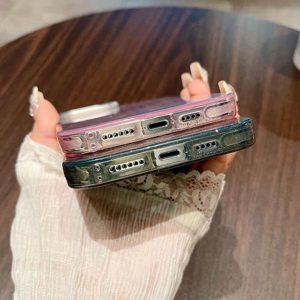 Colorful Iceberg tin foil pattern rugged phone case for iPhone 15 14 13 12 11 Pro Max diamond lens frame shockproof hard cover