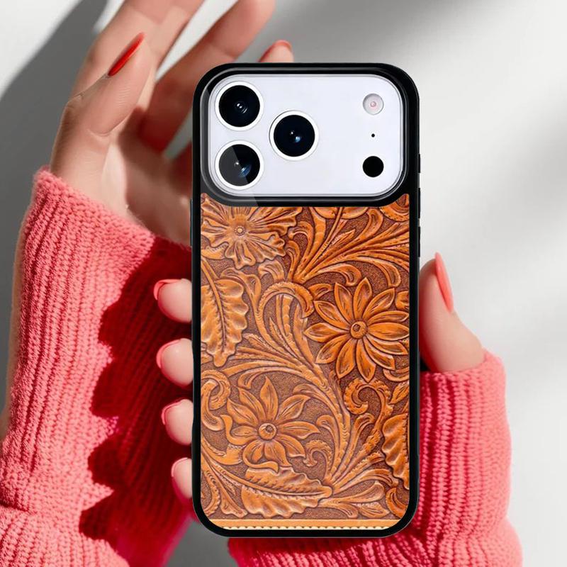 

Rustic Brown Western Country Leather soft Phone Case for iPhone 17 Air 16e 15 14 13 Pro Max Back Cover for 12 11 Pro Coque iPhone 11