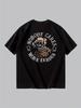 2025 New Men's NOBODY CARES WORK HARDER Skull Pattern T-shirts Summer Casual Comfortable Loose Fit Versatile Breathable Tops