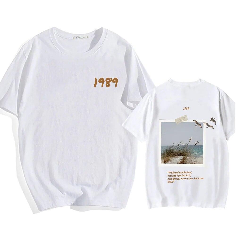 

1989 Футболка Eras Tour с короткими рукавами, весенняя хлопковая футболка, повседневные унисекс/женские летние футболки Camiseta Hombre, удобные мягкие 4XL