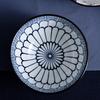 Handgefertigtes chinesisches blau-weißes Keramik-Essgeschirr-Set (4 Schüsseln, 4 Essstäbchen)