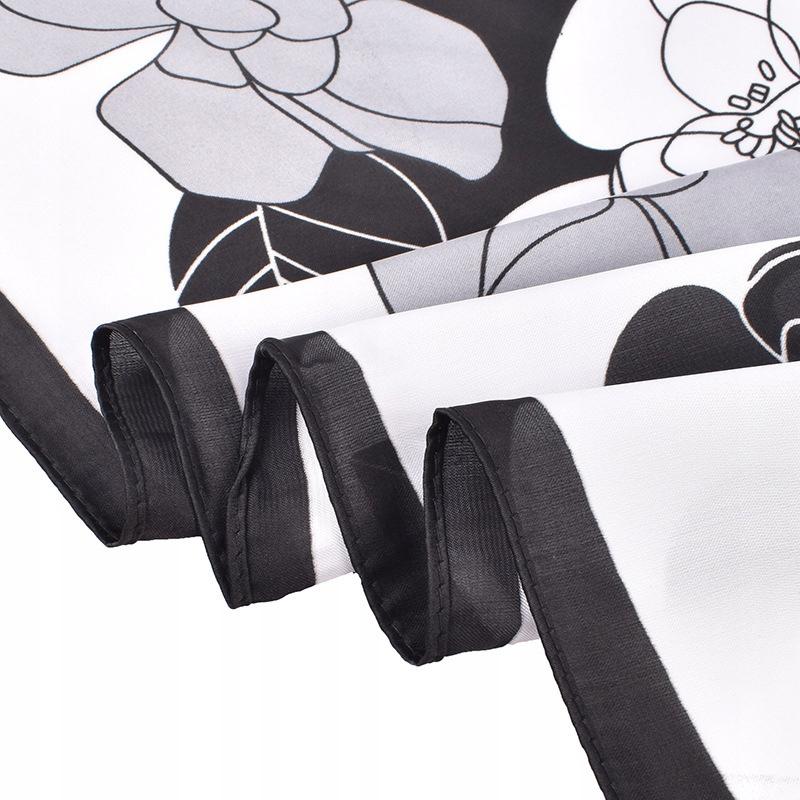 Scarf with print, women' synthetic silk, gift scarf, 70x70