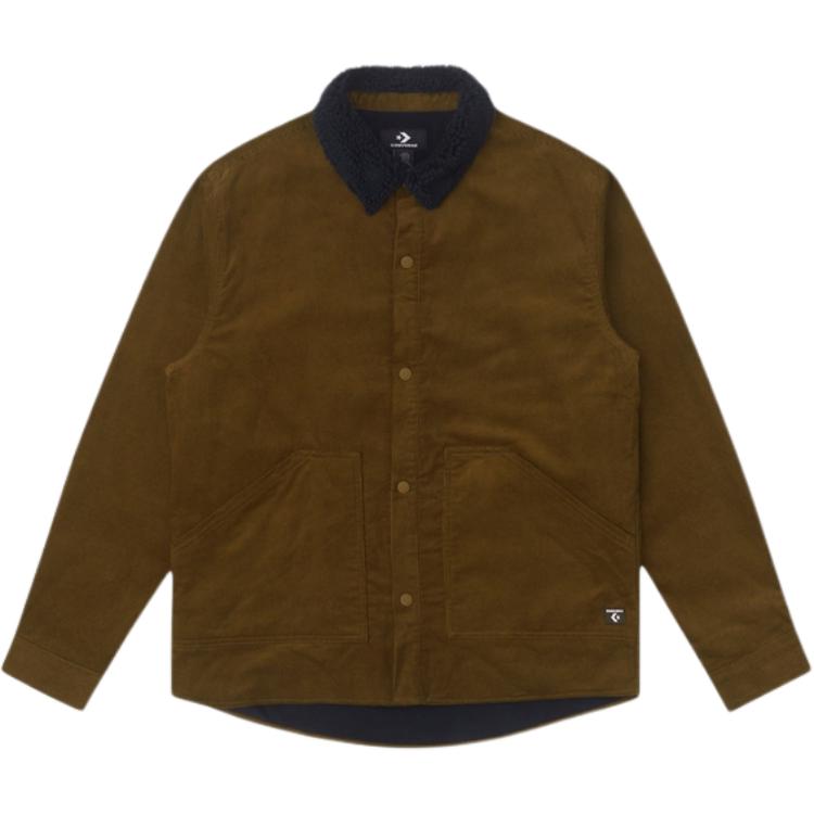 Converse Shirts Men s Green Lapel Moderate Other 10027091-A02 L