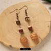 Original Design Traditional Chinese Medicine Plant Earrings Retro Literature Natural Fruit Handmade Long Earrings Women