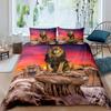 Black Lion Duvet Cover Animal Bed Sheet Pillow 3 Piece Bedding Set Single Double King Queen Full Size
