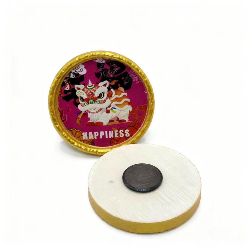 3D Lion Dance Fridge Magnet Photo Frame - Festive Spring Festival Decoration