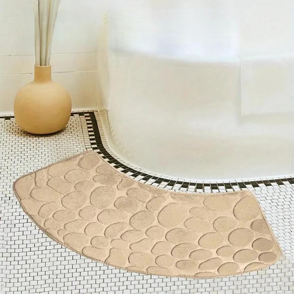 Curved Bath Mat Corner Bath Mat Non-slip Bath Mat Absorbent Washable Suitable For Shower Room And Laundry Room