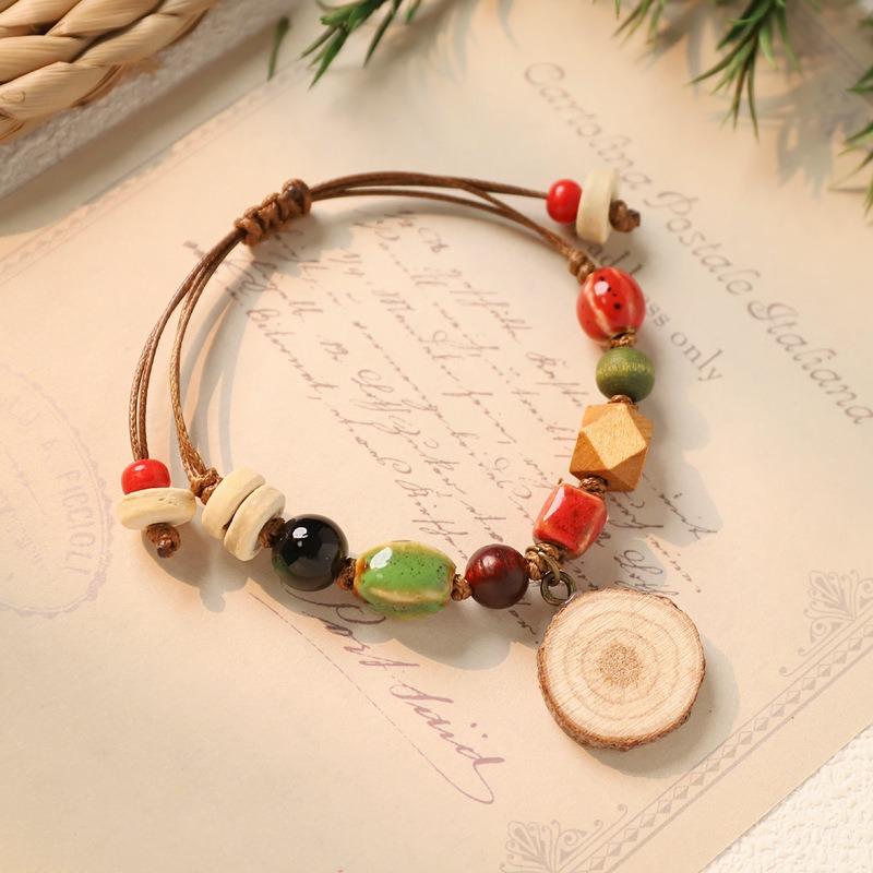 Retro Natural Plant Fruit Bracelet Hand Woven Acorn Hand Rope Women's Niche Literary Bracelet