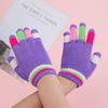 Accessoires pour enfants en acrylique pour enfants, mitaines antidérapantes à doigts longs, gants d'hiver, gants tricotés