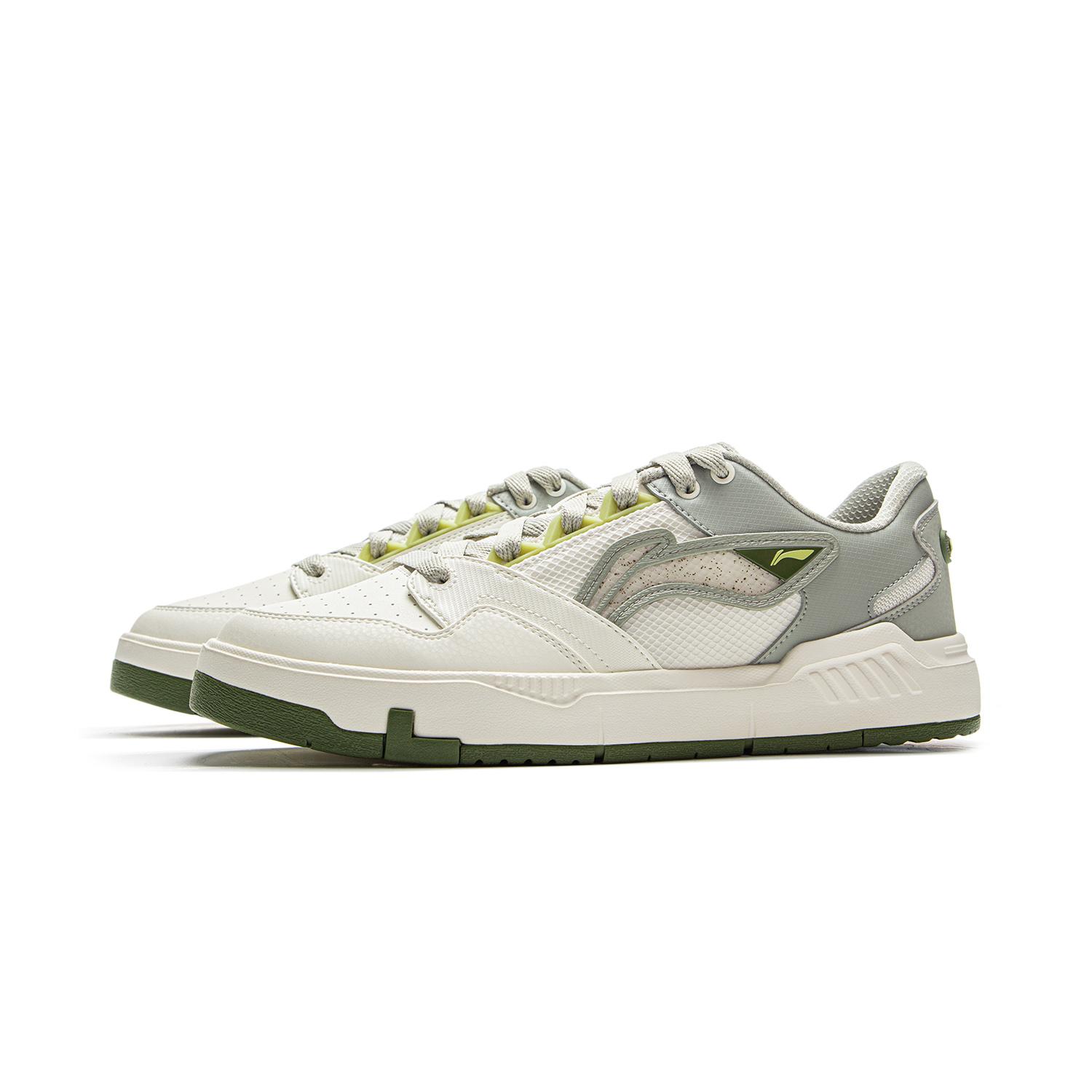 

Новые LiNing COMMOM 80s Противоскользящие Износостойкие Низкие Кеды для Скейтборда Мужские Бело-Зеленые AGCV051-3 42