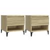 819555 vidaXL Tables d'appoint 2 pcs Chêne sonoma 50x46x50 cm Bois ingénierie