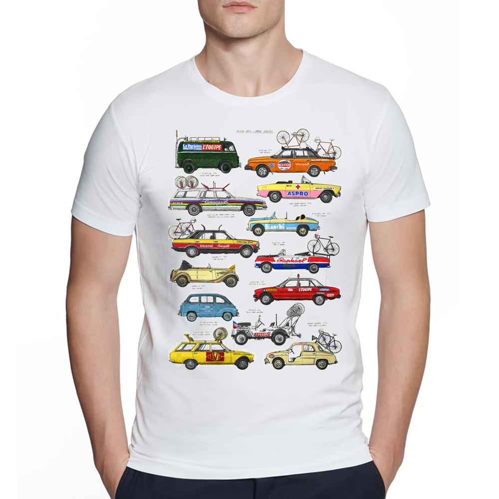 

Vintage Collection Of Bicycles TShirt Fashion Men Short Sleeve Bike Support Vehicles Print White Casual Tops Hip Hop Boy Tshirt S