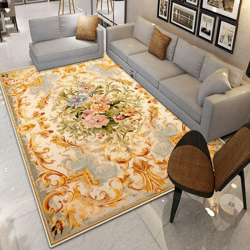 Retro European Style CARPET FOR LIVE ROOM Decoration Bedroom Washable Cloakroom Lounge Rug Non-slip Coffee Tables Mat Floor Mats