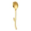 Kitchen Dining Accessory Tulip Shaped Stainless Steel Spoon, Long Handle Coffee Ice Cream Dishwasher Safe Spoon Dessert Serving with Hanging