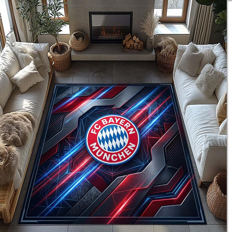 Bayern Munich Printed Flannel Area Rug Non Slip Soft Polyester Floor Carpet Indoor Decor Mat for Bedroom Living Room Sofa Game Room Home Decoration