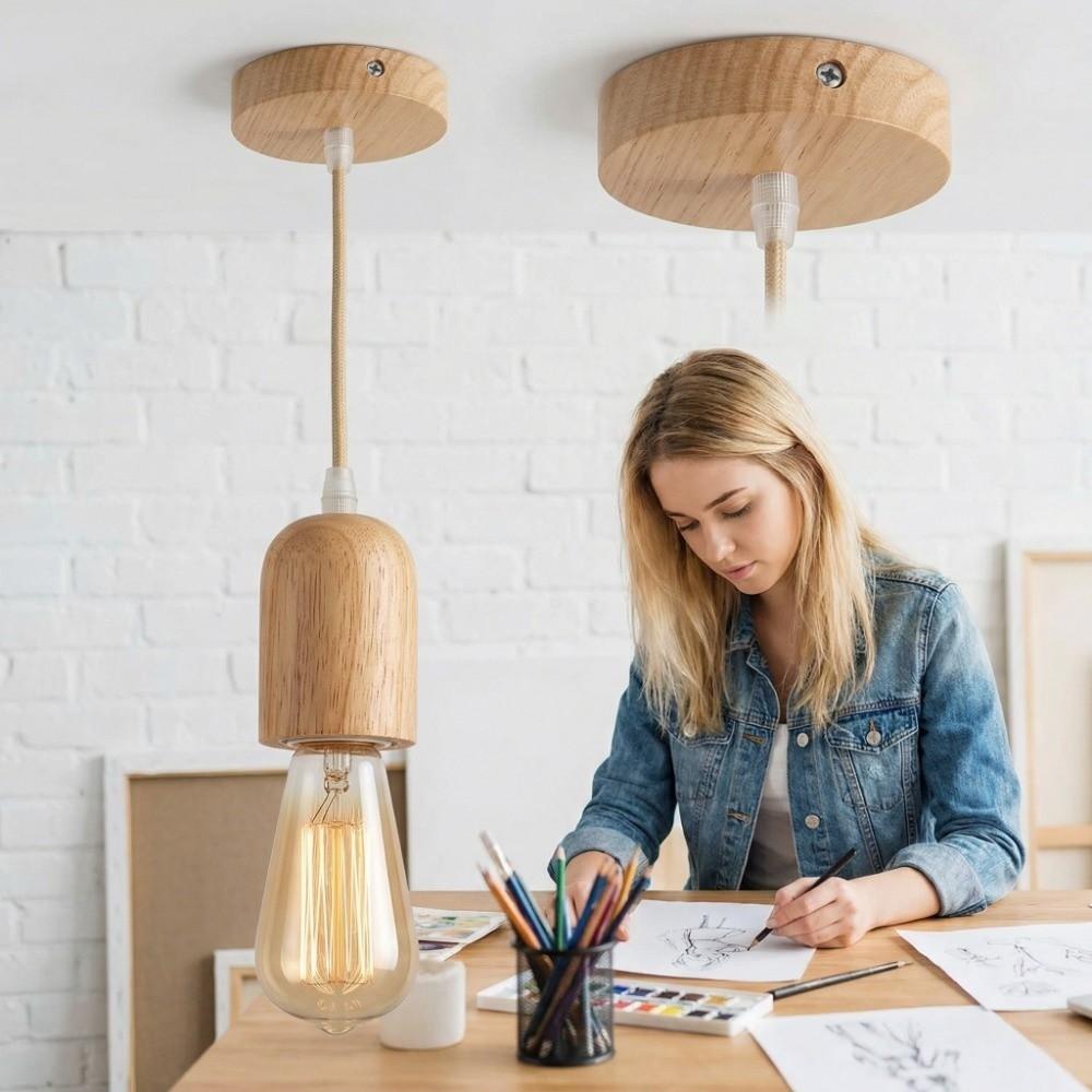 Creative Lamp Base Irregular Wooden Light Holder Creative Lamp Holder  Bedroom